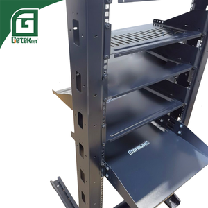 Geteknet 2-полюсная 29U 19-дюймовая открытая сетевая серверная стойка SPCC двухэтажная Напольная стойка для центра обработки данных в наличии - Product Image 5