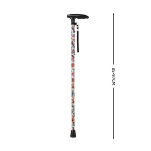 Canne de marche au design innovant avec lumière LED, <span class=keywords><strong>portable</strong></span>, hauteur réglable, ultra-légère, pliable pour les seniors, en aluminium durable - Product Image 6
