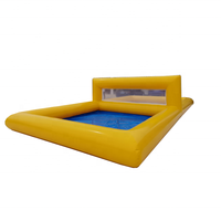 Grand terrain de volley-ball de plage gonflable en PVC durable, filet de piscine pour parc aquatique, équipement de divertissement aquatique gonflable pour le water-polo, 500 kg