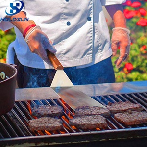 Spatola per <span class=keywords><strong>Pizza</strong></span> Extra Large in Acciaio Inox con Manico in Legno, Logo Personalizzato, Pala per <span class=keywords><strong>Pizza</strong></span> per Uso Domestico, Utensile per Torte, Pasticcini e Crostate - Product Image 4