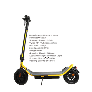 Scooter Eléctrico N08 de 36 V 500w con 50 km de Autonomía, 25 km/h, Batería de Litio de 12.5ah, Neumático de Vacío de 10 Pulgadas, Proveedor Chino - Product Image 2