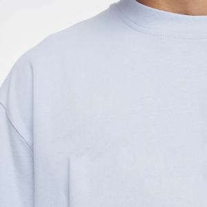 T-shirts Homme Streetwear Décontracté en Gros, Coupe Boxy, Col Rond, Coton Lourd, Épaules Tombantes, Oversize, Modèle Uni - Product Image 5