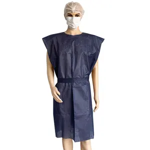 Sleeveless Hospital Patient Uniform Clinic Nonwoven Physical Examination Chemotherapy Gown