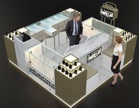 Vitrine d'exposition LED en aluminium Funroad avec verre trempé pour usage commercial, magasins de détail, grands magasins, expositions de bijoux