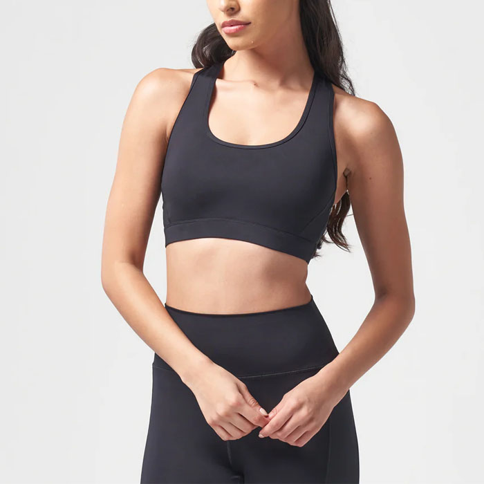 Wholesale Custom Logo Workout Running Active Sexy Black Soft Women Sports Bra