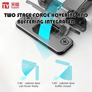 TIANYI Two Stage Force 105 Degree <b>Cabinet</b> Hinge Titanium Gold Cold Rolled Steel Full Half Overlay Inset Quick Install Hinge - Product Image 5