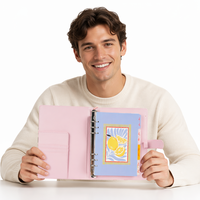 Carnet à spirale A5 avec couverture en papier motif dessin animé, série fleurs du Guangdong, vente en gros directe d'usine, fournitures scolaires pour étudiants, cadeaux