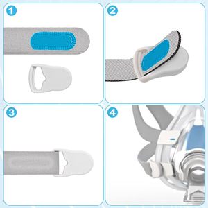 Clips Magnéticos para Arnés de CPAP, Magnetismo Fuerte, Desconexión Rápida, Accesorios para Mascarillas AirTouch <span class=keywords><strong>F20</strong></span>/F30/N20, Blanco/Azul - Product Image 5