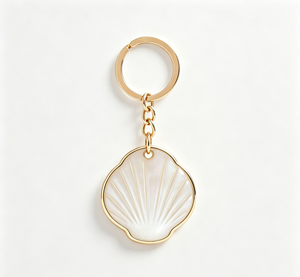 Shell Shape Metal Key Chain Gold Tone Zinc Alloy <b>Keyring</b> Custom Engraved Souvenir Gift - Product Image 3