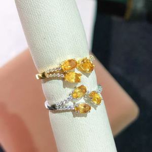 Bague en Citrine S925, cristal de guérison spirituelle naturelle, pour renforcer la confiance en soi et augmenter la prospérité financière - Product Image 2