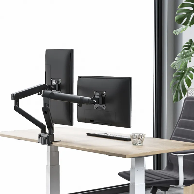 Wholesale Dual Monitor Arms Stand Adjustable Spring Monitor Desk Mount