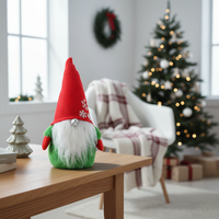 Compra al por Mayor de Gnomos Navideños de Peluche con Gorro de Copo de Nieve, Muñeco de Peluche Rojo y Verde con Campanas Decorativas