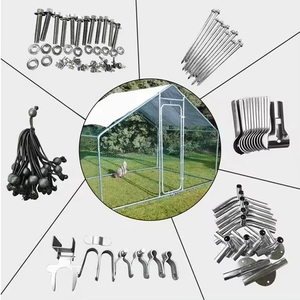 <span class=keywords><strong>Enclos</strong></span> pour bétail en acier galvanisé de style classique avec écrans d'intimité et éléments végétaux, cage extérieure de 7 pieds de haut pour volailles - Product Image 5