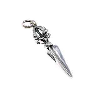 Nova Chegada Real 925 Sterling Silver Pequeno Pingente Para Homens e Mulheres Budismo Oração Buda Jóias