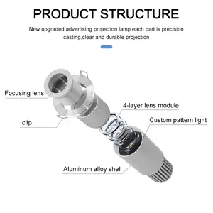 Açık su geçirmez lazer ışığı asansör led lens reklam logosu lamba gobo projektör - Product Image 6