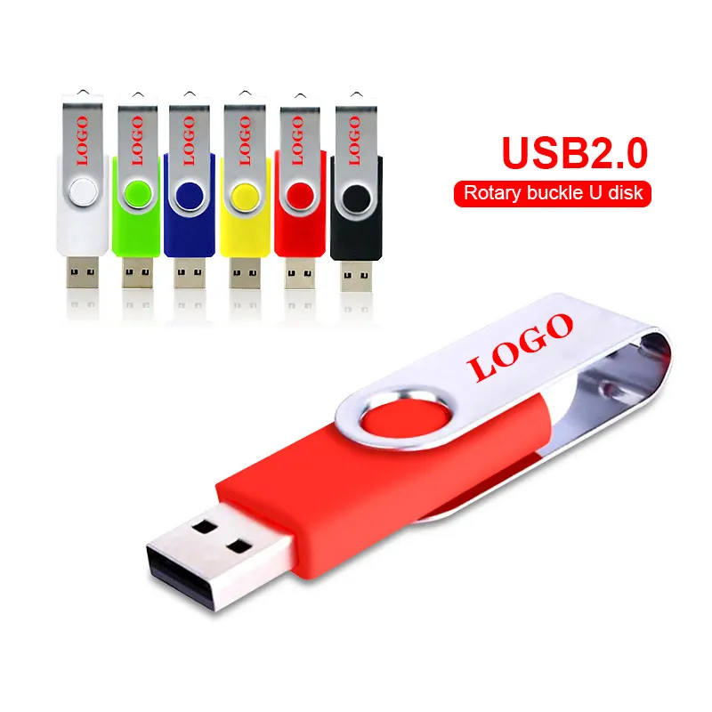 Novelty Promosi Baru Tongkat USB Putar Logo Kustom 1GB 2GB 4GB 8GB 16GB 32GB 64GB 128GB USB Flash Drive Mini