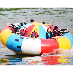 물 엔터테인먼트를위한 상업용 풍선 회전 UFO 견인 튜브 풍선 물 회전 디스코 보트 - Product Image 6