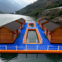 Dock flottant en plastique antidérapant pour bâtiments flottants et systèmes de support de maisons flottantes