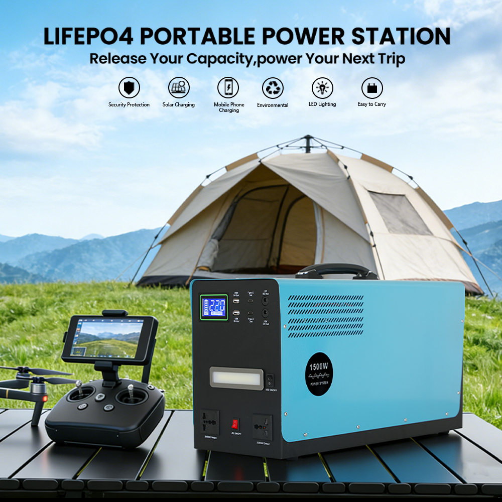 Solar Portable 500W 1000W 1500W Polycrystalline MPPT LiFePO4 Generator 220V Mini Outdoor Camping Home Backup Power Station · image 3