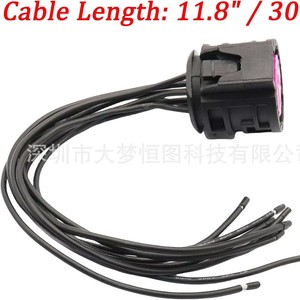 Dodge Darts Fiat Headlight Connector <b>Harness</b> Pigtail 68285243aa <b>Black</b> Plastic Replacement - Product Image 3