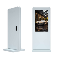 Kiosque Lcd portable de 86 pouces avec affichage au sol et affichage numérique publicitaire en extérieur avec panneau de menu LED pour restaurant