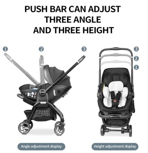 Costruttore seggiolino auto passeggino 3 In 1 cestello leggero pieghevole In alluminio seggiolino passeggino