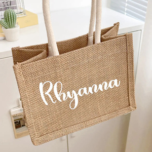 Borsa <span class=keywords><strong>per</strong></span> la Spesa Riutilizzabile in Lino e Canapa di Grande Capacità, Borsa in Iuta <span class=keywords><strong>per</strong></span> Regali, Viaggi e Conservazione - Product Image 5