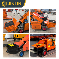 Pompe à béton diesel compacte JINLIN, productivité de 5 à 7 m³/h, portée verticale de 30 m pour la construction de colonnes secondaires