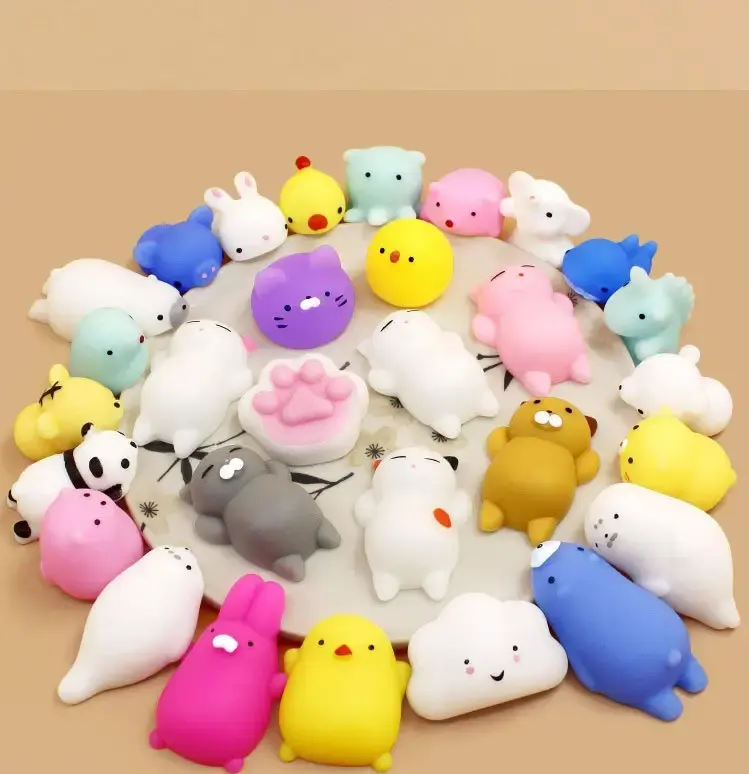 Jouets pour animaux Squishies Mochi anti-stress anti-stress en TPR avec logo personnalisé, vente en gros