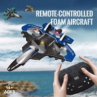 Avion Télécommandé Samtoy Incassable pour Adultes, Chasseur à Réaction RC, Jouet Télécommandé