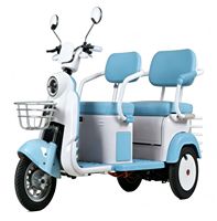 Tricycle électrique pour passagers 60V650W 32AH, vélo électrique de loisirs, vélo électrique pour personnes âgées, déplacements quotidiens, léger et stable