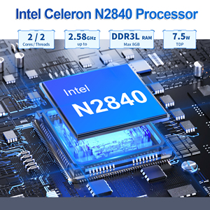 คอมพิวเตอร์ขนาดเล็กไร้พัดลม CWWK รุ่น N2840 สำหรับใช้งานเป็นไฟร์วอลล์ พร้อมพอร์ต Gigabit <span class=keywords><strong>LAN</strong></span> 2 ช่อง และพอร์ต RS232 2 ช่อง  รองรับ DDR3L ใช้กับ Pfsense และ OPNsense คอมพิวเตอร์ฮาร์ดแวร์สำหรับอุตสาหกรรม - Product Image 2