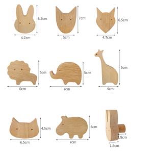 2024 nouveau crochet mural décoratif en bois Animal moderne créatif patère support mur cintre sac crochet suspendu poignée de porte - Product Image 6
