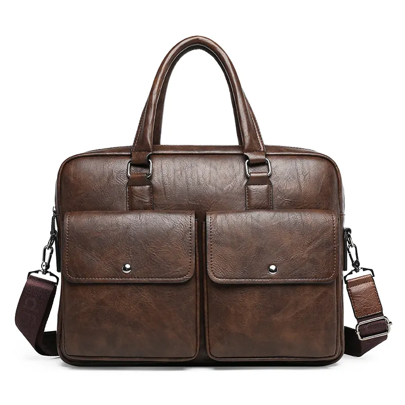 China online shopping leather computer laptop bag for men and women leather briefcases messenger bags satchel bag