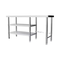 Table de travail en acier inoxydable épaissi, facile à nettoyer, taille personnalisée, planche à découper pour légumes, plan de travail pour hôtel et restaurant