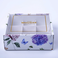 Boîte d'emballage en papier à 9 cavités avec logo imprimé, recyclable, bon marché, bougie parfumée, cire fondue, avec insert en papier