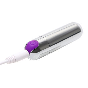 USB Rechargeable Stainless Steel Anal Double Train Toy with Private Label G-Spot Vibrator <strong>Bullet</strong> <strong>Vibe</strong> - Product Image 4