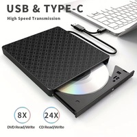 7 En 1 USB 3,0 y lector de disco tipo C Unidad de reescritura DVD externo RW CD Writer Unidad óptica 5GBPS REPRODUCTOR DE DVD quemador para PC portátil