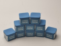 Craie de billard Hola Champion Superior Blue Pool avec coffret combo de 3/4 de tiges en PU (98 unités) pour entraînement et compétition