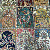 Tapis en soie oriental persan 4x6, quatre saisons, avec motif Bakhtiari Bakhtiyari Paradise Garden, pour la décoration de chambre islamique