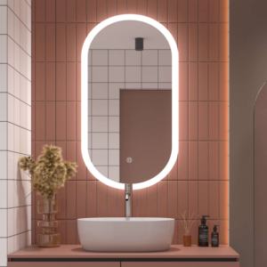 Miroir de salle de bain LED 24 x 36, miroir lumineux plus brillant avec éclairage, miroir éclairé à l'avant et à l'arrière pour salle de bain, 3 couleurs réglables - Product Image 4