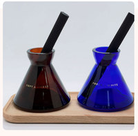 Diffuseur conique en verre sans flamme pour fleurs séchées 150ml, 100 pièces en gros, bouteille diffuseur à roseaux pour parfum cosmétique d'hôtel