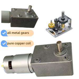 Moteur à engrenages à vis sans fin à courant continu à couple élevé 6V-24V Angle droit 5882F Autobloquant avec certification ROHS 775 pour les appareils ménagers Bateaux - Product Image 3