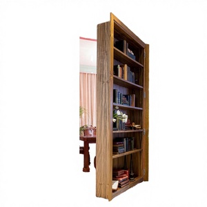 Puerta Interior Secreta Oculta de Madera Maciza con Bisagra de Librería, Rotación <span class=keywords><strong>Invisible</strong></span> de 180 Grados para Apartamento, Diseño Moderno - Product Image 1