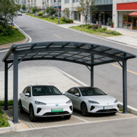 Cochera Portátil Impermeable con Protección UV de Aluminio y Policarbonato para 2 Autos, Certificación CB, Fácil Instalación, para Exteriores, Hogar, Garaje, Estacionamiento