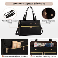LOVEVOOK Sac à main en cuir PU pour ordinateur portable, sac à bandoulière pour femme, sac de bureau, grande capacité, sac pour ordinateur portable 15,6 pouces pour femmes