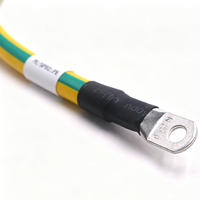 Harnais de câblage de mise à la terre jaune-vert personnalisé avec borne à anneau pour onduleur, équipement solaire et électrique