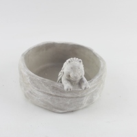 Pot de fleurs en ciment pas cher, motif lapin de dessin animé, design animal mignon, pour plantes succulentes et cactus, pour jardin extérieur