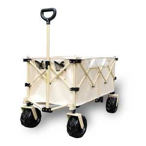 Outdoor Industrial Folding <b>Cart</b> Heavy Duty Storage OEM Sturdy <b>Utility</b> Large Wheels Effortless Folding Durable Trolley <b>Cart</b> - Product Image 1
