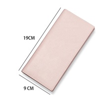 Grosir Pabrik dompet kartu wanita panjang Fashion mewah dompet kulit Pu dompet kustom wanita dengan kancing tutup